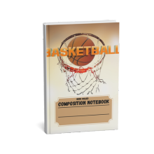 Basketball-Themed College Ruled Composition Notebook for School